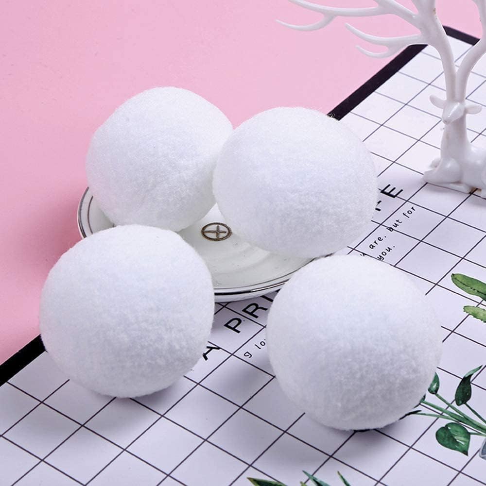 Supoice 20 Pack Snow Balls - Realistic 3-Inch Indoor & Outdoor Snow Fight Toys for Holiday Fun