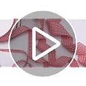 25 Yards White Gingham Ribbon - Eco-Friendly Polyester 3/8"