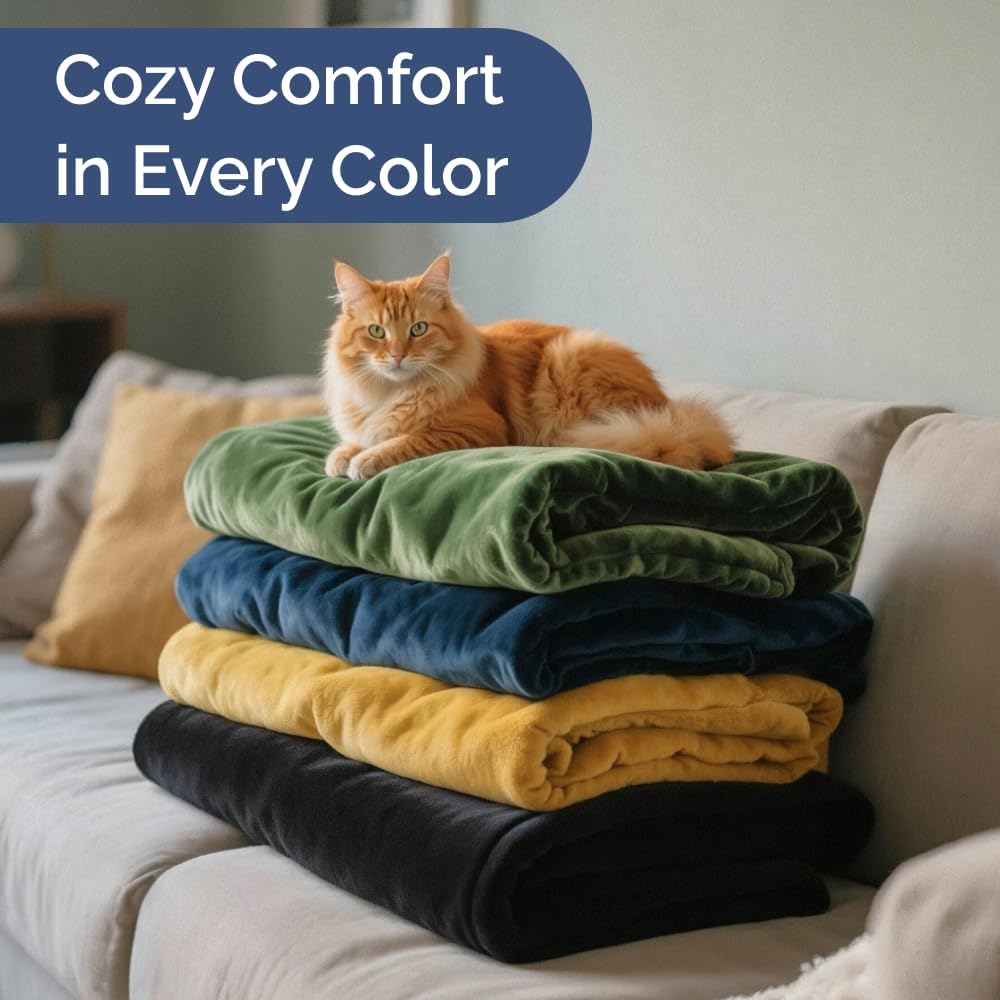Ultra Soft Fleece Blanket | Queen Size Flannel Luxury - Lightweight, Warm & Breathable Grey Bedding