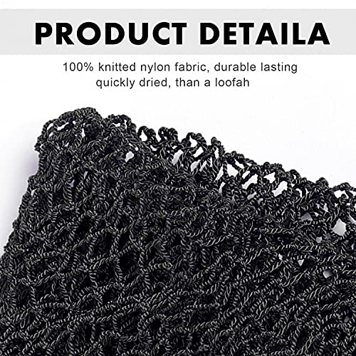 Gemsanva Authentic African Exfoliating Body Bath Net Sponge Black