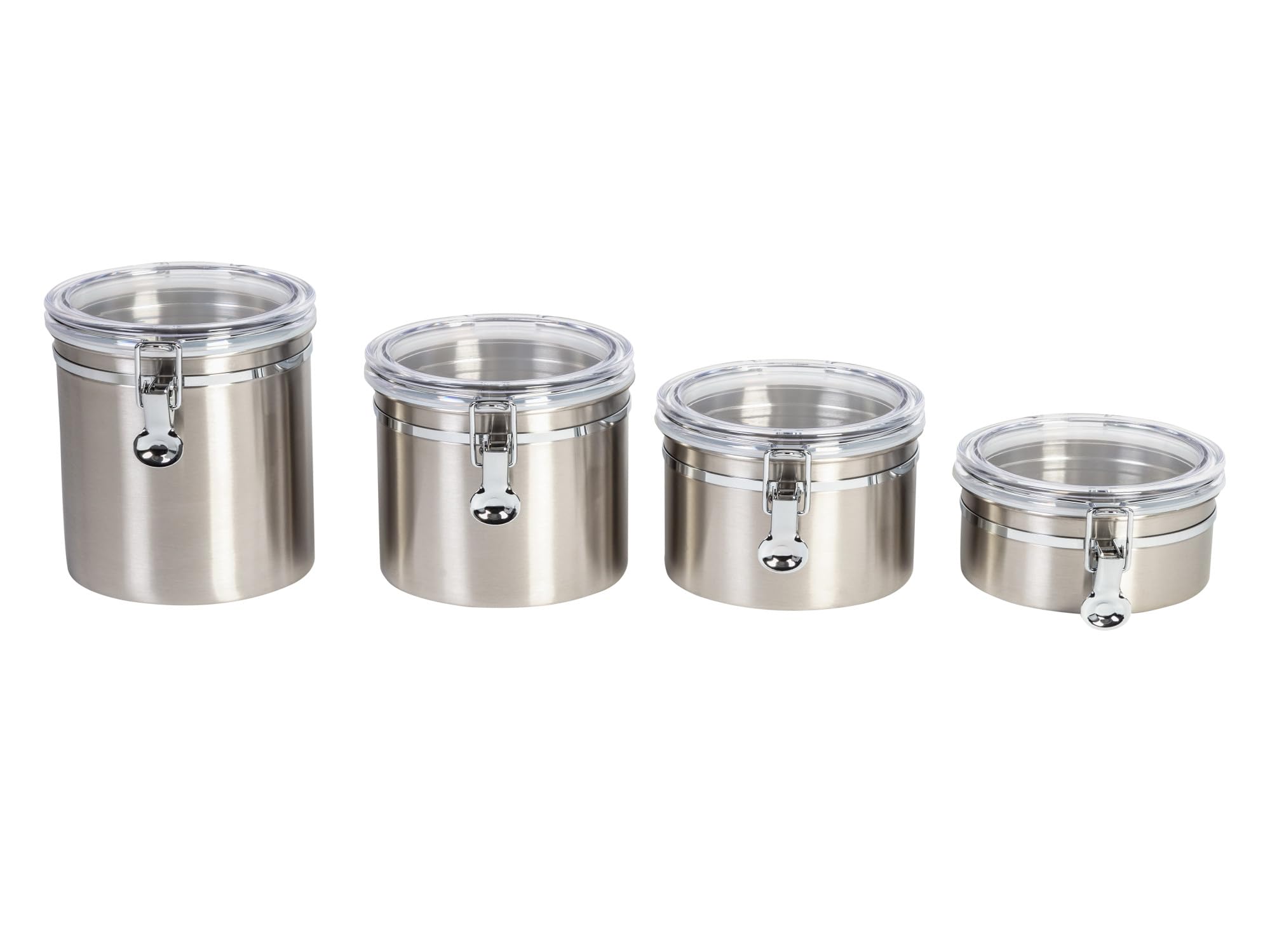 Steel Canister Set - 4pc Clear