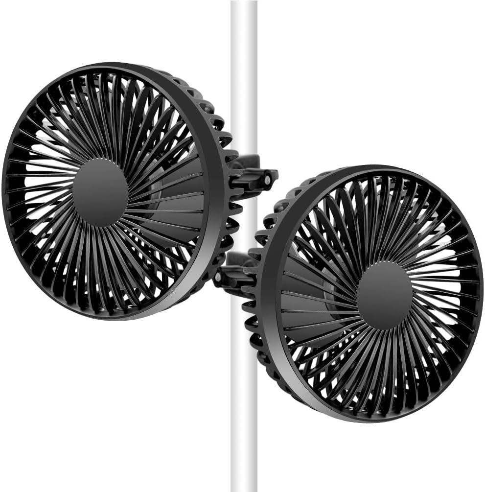 Skiennix 5-Inch Grow Tent Fan - Versatile All-Direction Ventilation with Timer & Thermostat | 3 Speeds, Waterproof