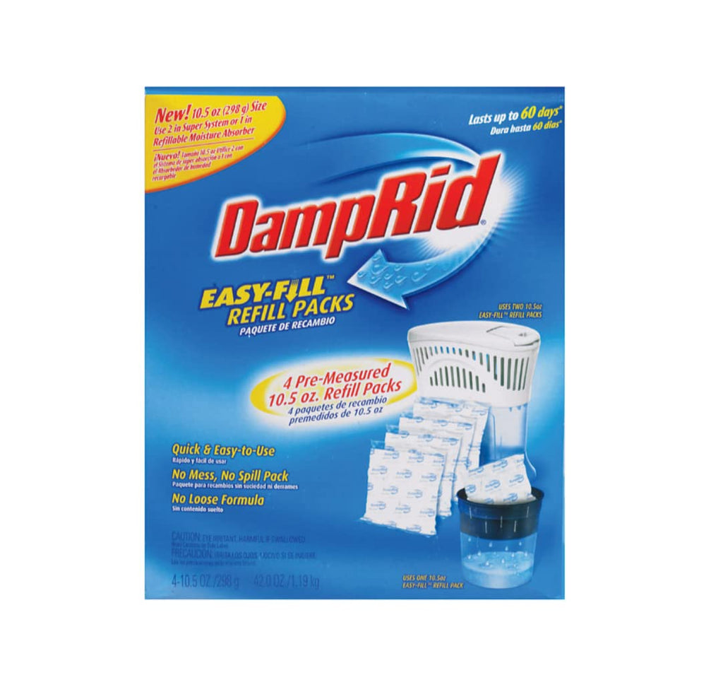 DampRid Easy Fill Moisture Absorber Refill No Scent 42 Oz, 3 Pack