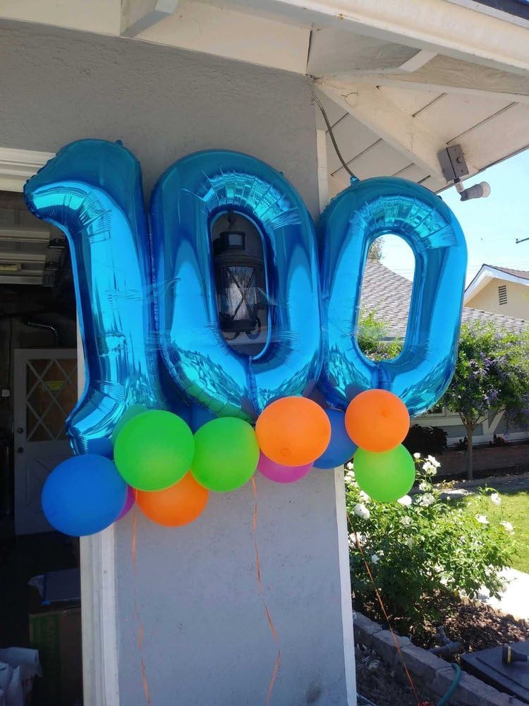 Metallic Blue Number 5 Balloon - 40 Inch Giant Foil Balloon for 5th Birthday Party Decorations