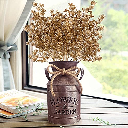 CATTREE Gold Baby's Breath Artificial Christmas Flowers 2 Pack for Wedding Bridal Decor
