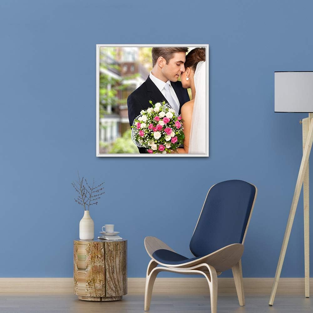 wall26 Framed Canvas Wall Art - Custom Living Room & Bedroom Decor | Ready to Hang, 24"x24", White Frame