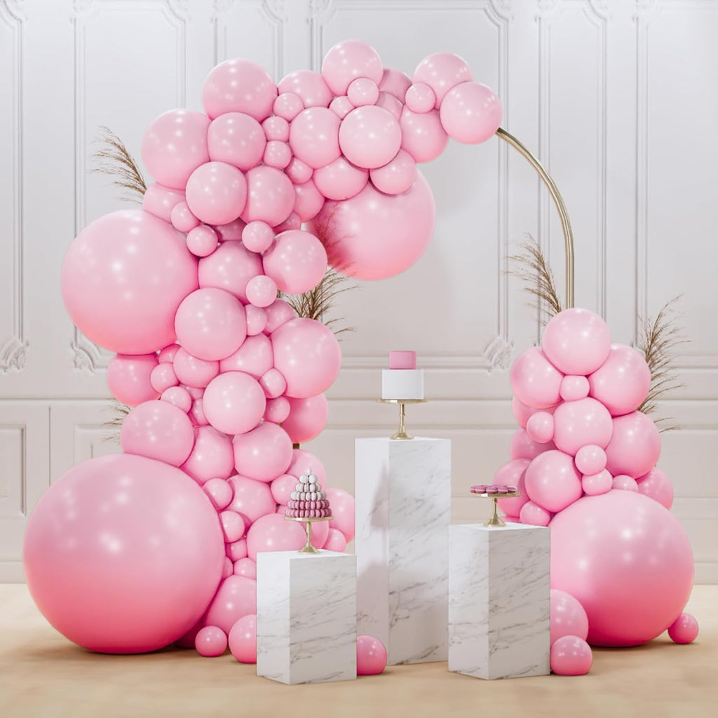 PartyWoo Light Pink Balloon Arch Kit - 99pcs in Various Sizes for Baby Showers & Birthdays | Pastel Pink Decor