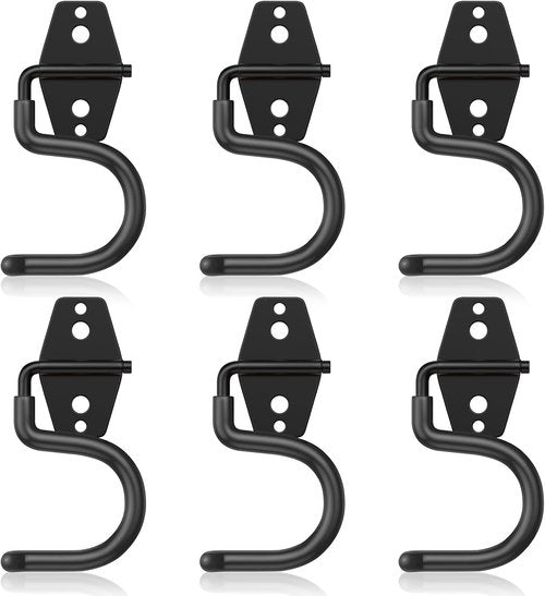 HUPBIPY Heavy-Duty Metal Garage Hooks - 6 Pack S Hooks for Tool Hangers & Garden Storage