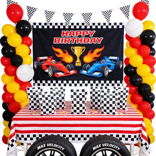 50 Pcs Race Car Party Favor Bags - Black and White Checkered Gift Bags