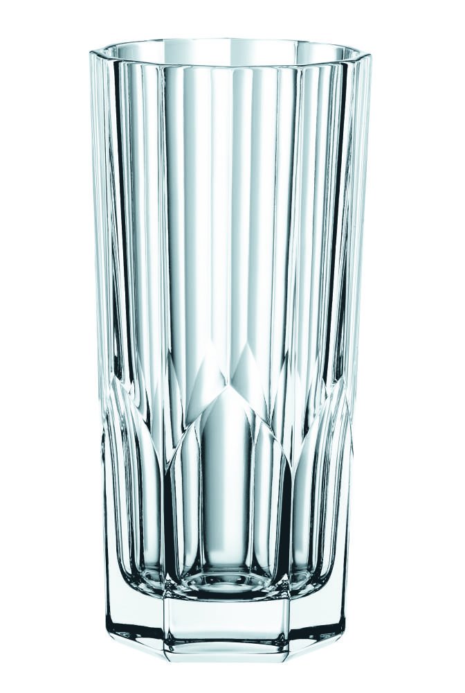 Nachtmann Aspen Collection Highball Glasses, Set of 4, Long Drink Glass, 11- ounce Tall Drinking Glassware, for Mix Drinks and Cocktails, Made of Crystal Glass, Clear, Dishwasher Safe