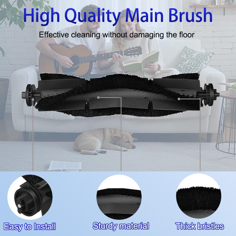 X8 Pro Accessories, Replacement Parts Compatible with Eufy X8 Pro Robot Vacuum Cleaner, 1 Main Brush, 4 Side Brushes, 4 Mop Pad, 4 Dust Bags, 2 HEPA Filter