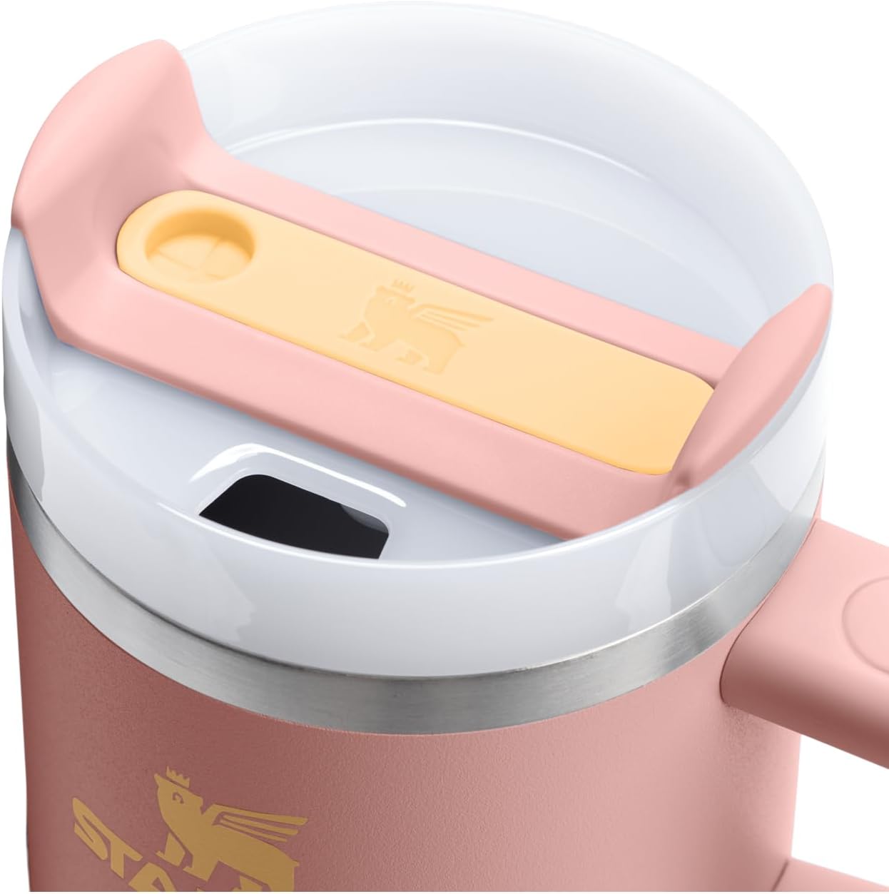 STANLEY Quencher H2.0 Tumbler - Insulated 20 oz Stainless Steel Cup with Handle & Straw | Peach Rose