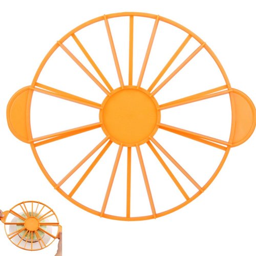 Round Cake Portion Marker 10/12 Piece Cake Portion Marker Cake Divider Cutter Cake Slicer Cutter with Handle for Pastry Baking Uniform Slicing (Orange)