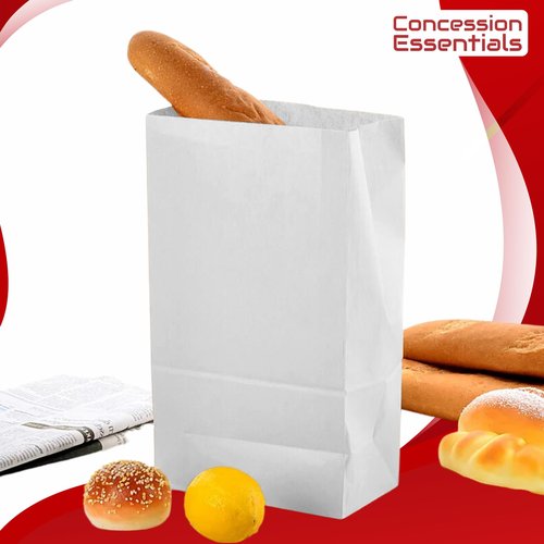 Concession Essentials White Paper Lunch Bags, 4 lb, 200 Count, for Crafts and Holiday Cookies