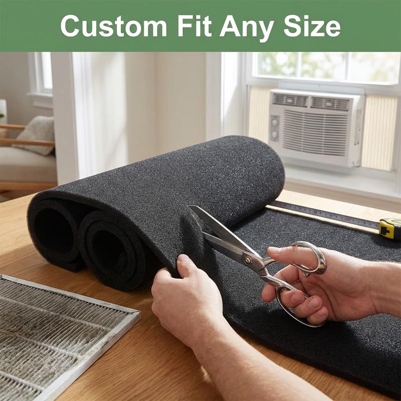 Universal Air Filter Foam Sheet 12" x 24" x 3/8" 40PPI Replacement