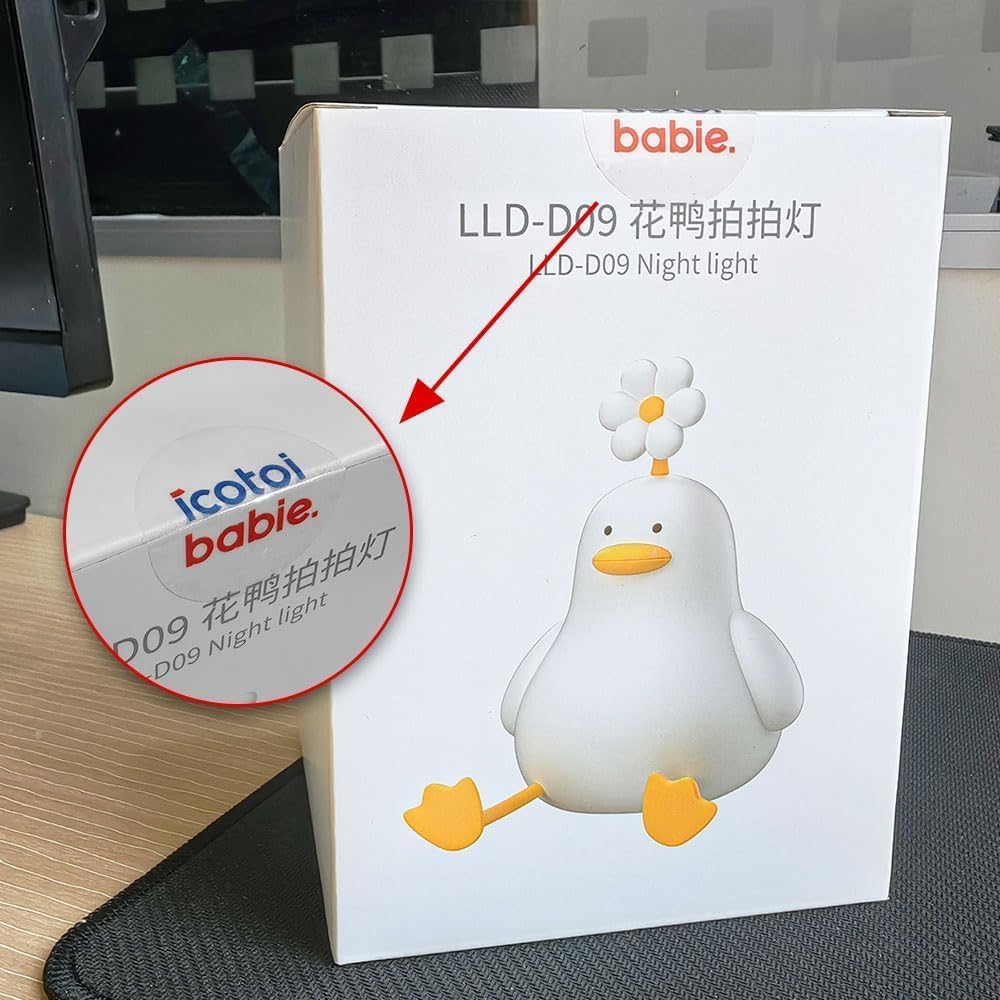 Icotoibabie Cute Flower Chick Night Light for Kids, Infants Soft Cute Flower Chicken Lamp Is Aesthetic Bedroom Decor, Food Grade Silicone Squishy Lamp Led Have 3 Levels Dimmable Lights Gifts for Women