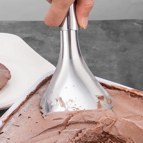Garneck Pumpkin Core Remover Scraper: Stainless Steel Serrated Spoon Pumpkin Carving Scoop Ice Cream Scoopers for Smoothies Shaved Fruit and Vegetable Corer Tool for Kitchen