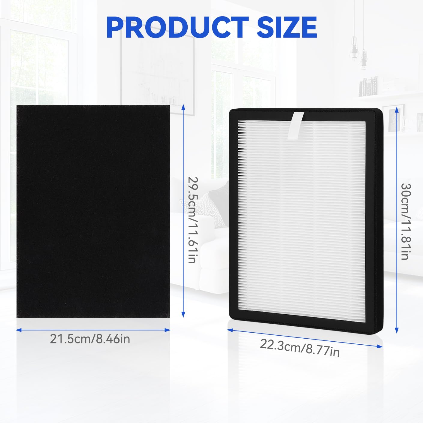 ProHEPA 9000 Replacement Filters for VEVA ProHEPA 9000 Air Purifier - 3 Pack Premium H13 True HEPA Filters + 9 Pack Activated Carbon Pre-Filters