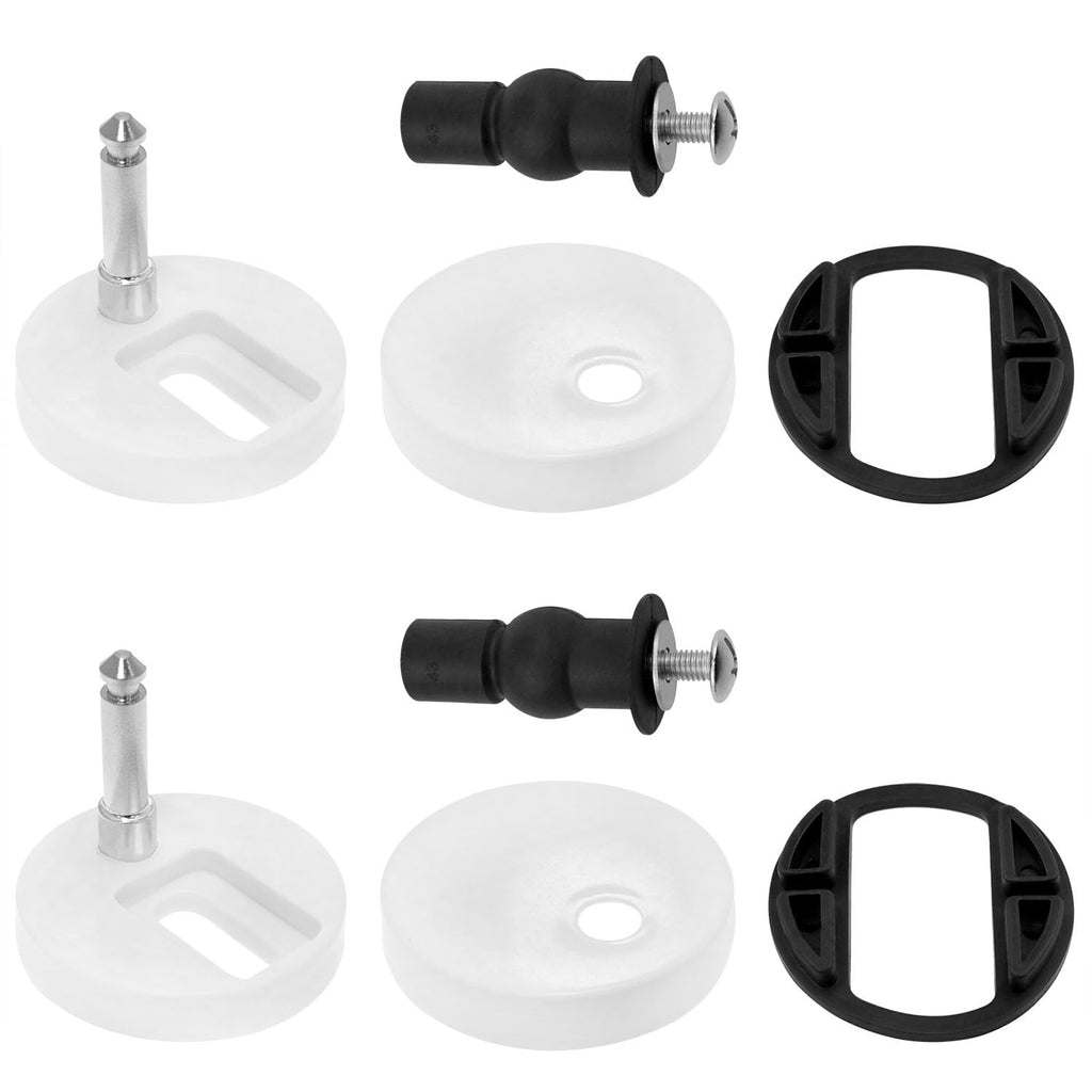 Xhziy American Standard Toilet Seat Parts Toilet Seat Fixing Screws Toilet Seat Hinges Replacement Parts Kit Toilet Seat Hinges For Toilet Seat Repair 2Sets