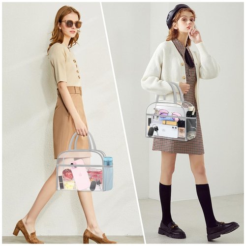 DALINDA Clear Bag Stadium Approved, Lunch Bag Lunch Box for Women Men Reusable Insulated Lunch Tote Bag
