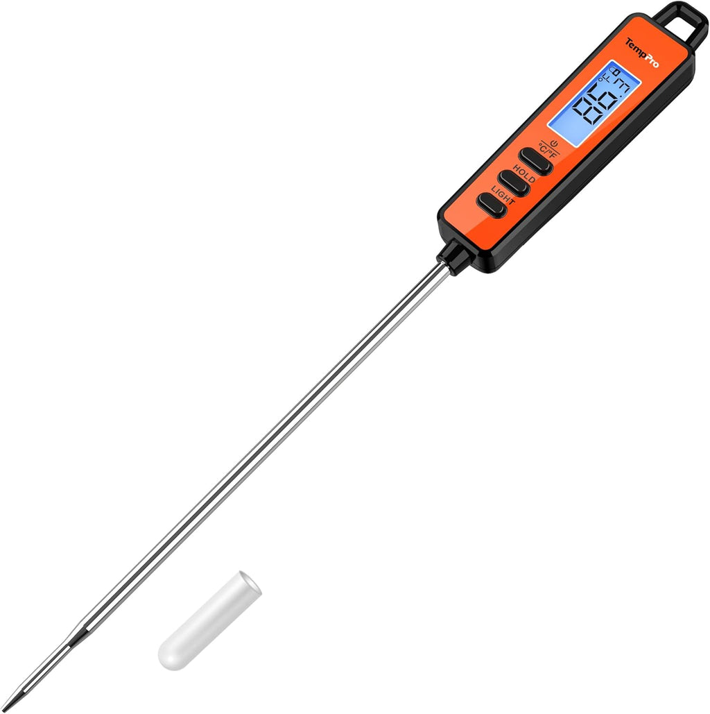 TempPro Digital Meat Thermometer - Instant Read Kitchen Tool with Long Probe & Backlit Display