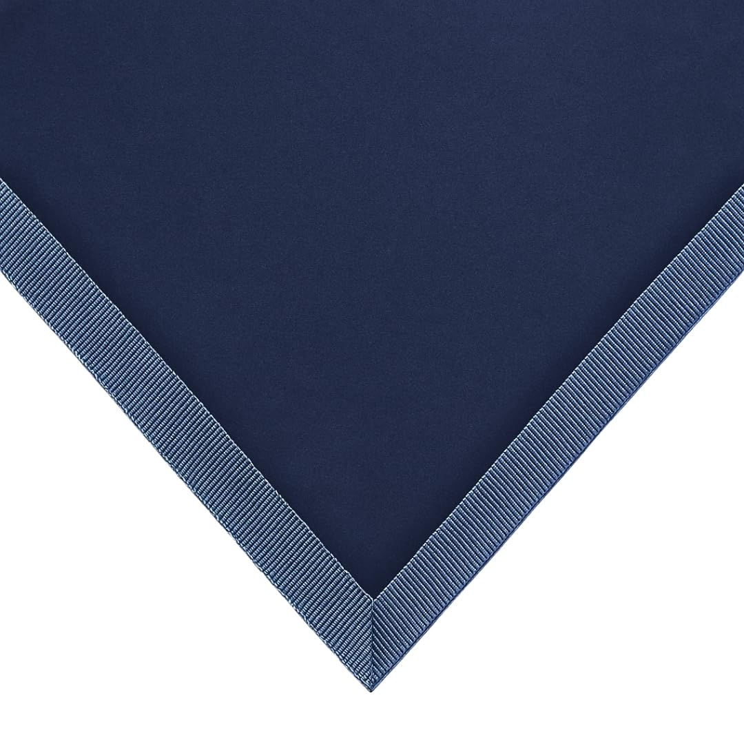 Baron Barclay Deluxe Suede Round Table Cover - 54" - Navy - Poly-Cotton Blend Tablecloth