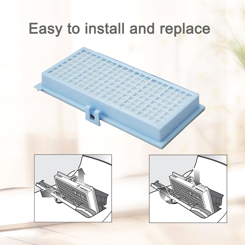EZ SPARES 2Pcs Replacement for Miele Sf-ah30 S7000 Hepa Replacement Filter for Miele S624 S658 Canister, S7210 S7260 S7280 S7580 S768 Upright Vac Vacuum Cleaner