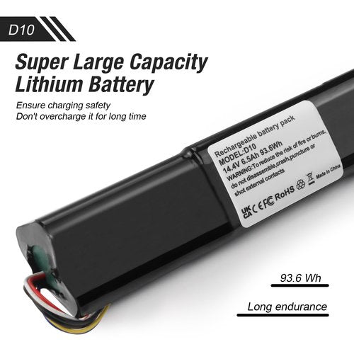 ZTHY 6500mAh Battery Replacement for Neato D8 D9 D10 945-0356 945-0373 905-0596 Robotics Robot Vacuum Cleaners 205-0023 205-0022 945-0381 945-0382 945-0376 205-0026 205-0021 14.4V