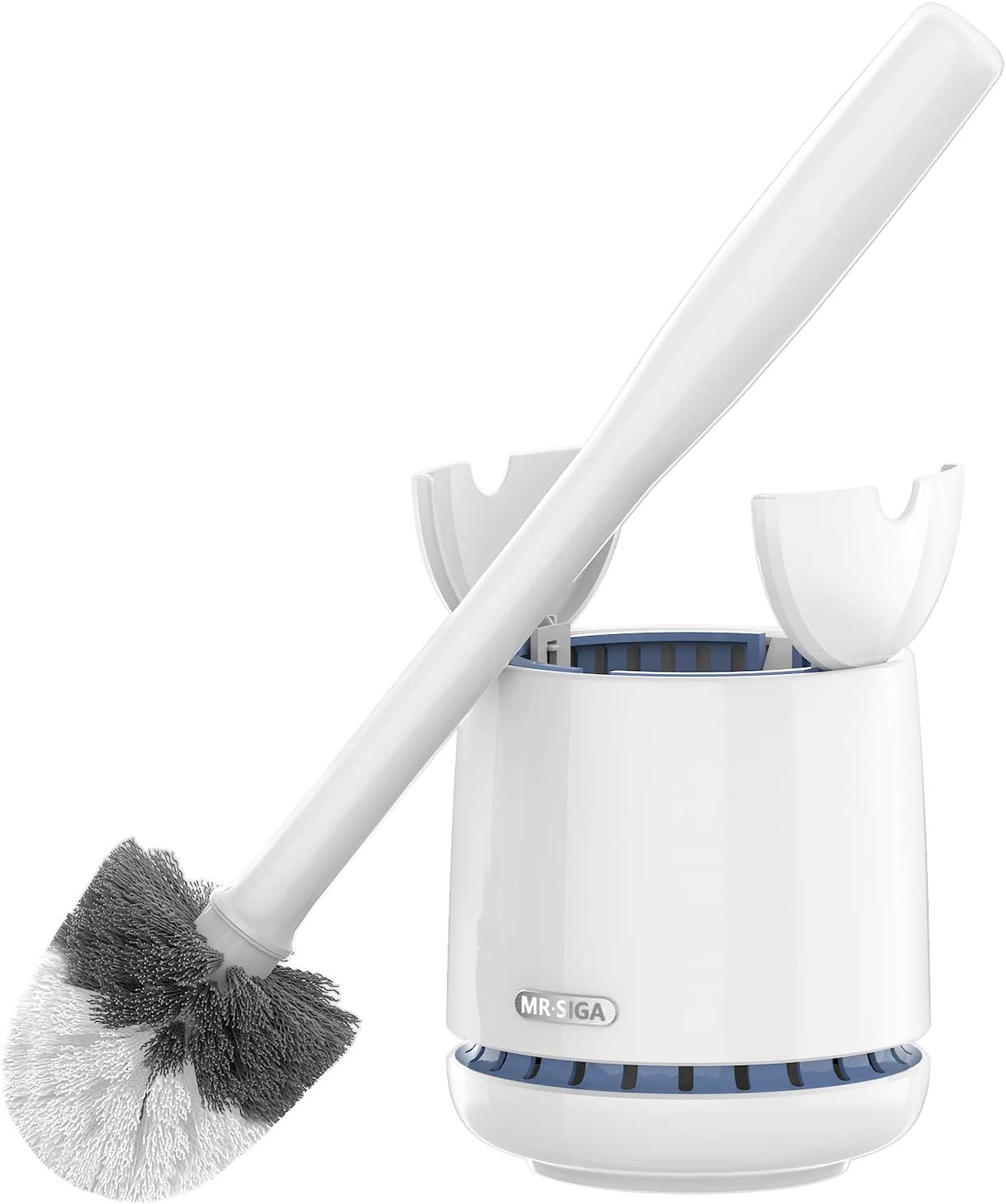 MR.SIGA Toilet Bowl Brush - Premium Quality with Solid Handle & Durable Bristles | White, 1 Pack