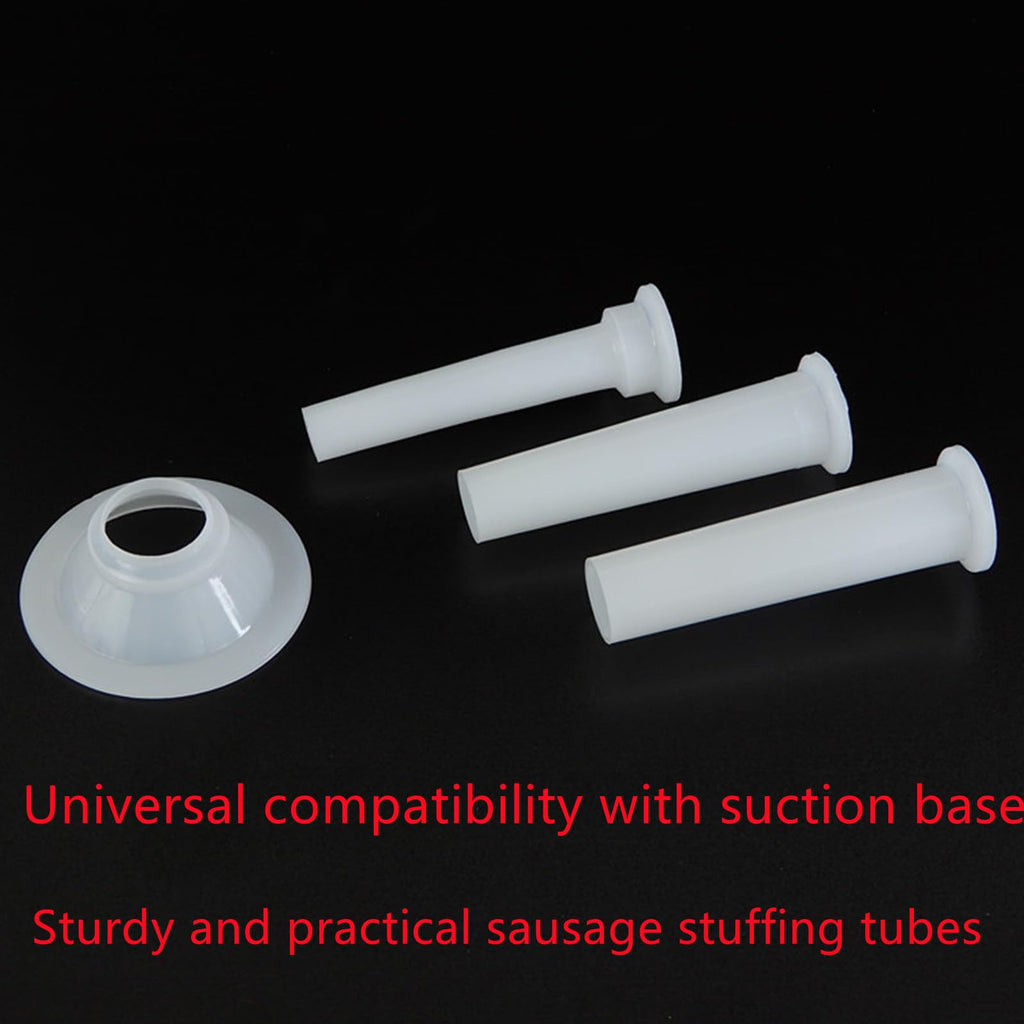 3 Pcs Sausage Stuffer Tube Kit, Universal Sausage Stuffing Tube Plastic Sausage Stuffer Tubes for Casing Meat Grinder With Suction Base