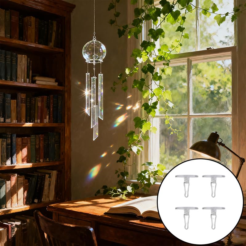 100-Pack Adhesive Ceiling Hooks – Removable Transparent Hanging Discs