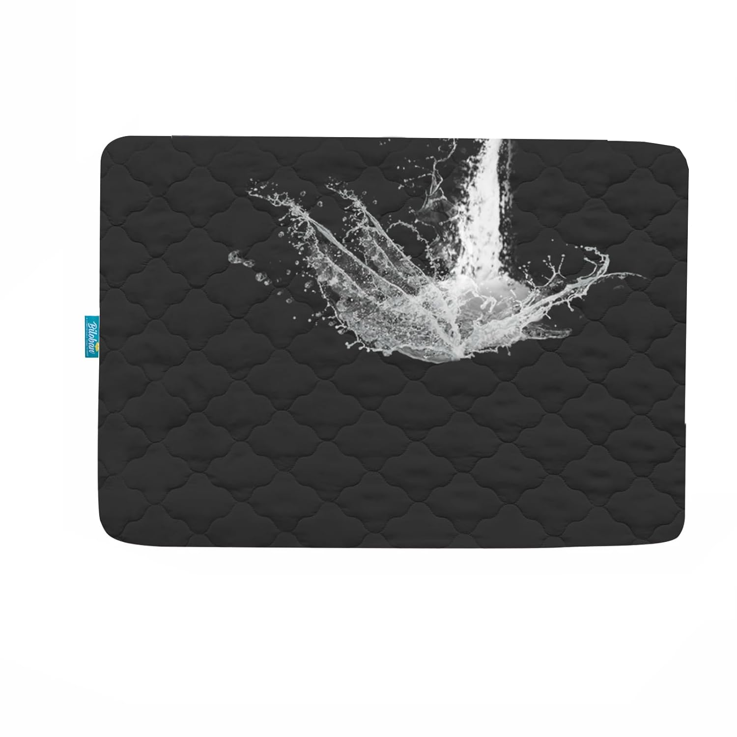Skiennix Pack and Play Mattress Pad - Waterproof Quilted Sheets | 39" x 27" Fitted, Black