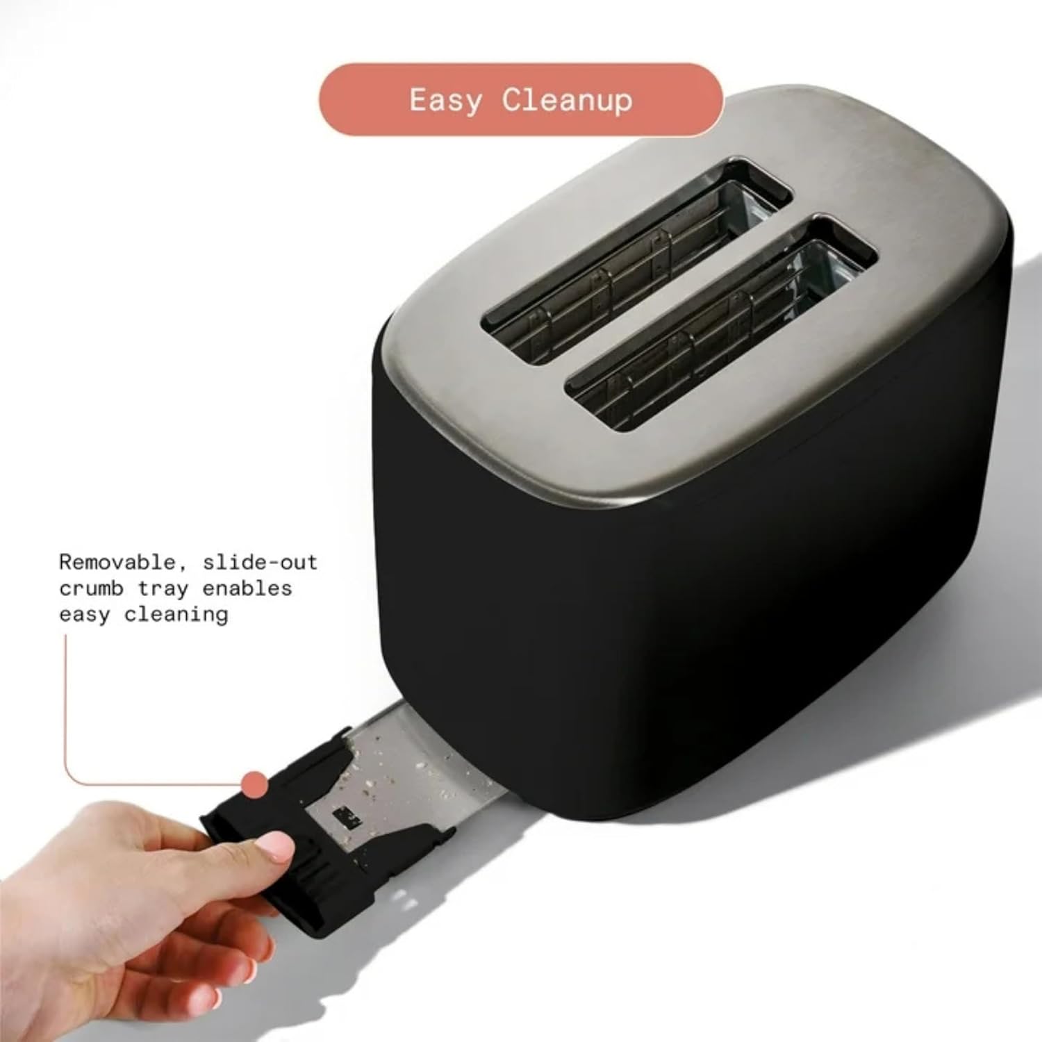 Skiennix 2-Slice Digital Toaster - Touch Control Panel, Adjustable Shade, Wide Openings | Black