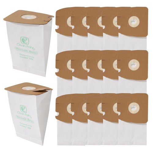 CF Clean Fairy 15Pack Vacuum Cleaner Bags Compatible with Eureka Mighty Mite 3670 3680 4100 S4170 4300-4600 5180 Series Canister Models Replacement for Eureka MM 60295A 60295B 60295C