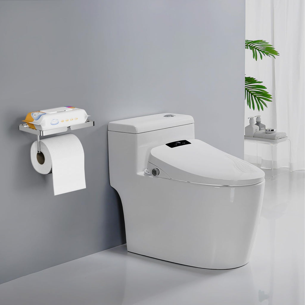 Regine Switzerland Toilet Paper Holder - Self-Adhesive Design with Wipes Holder | Rustproof Stainless Steel