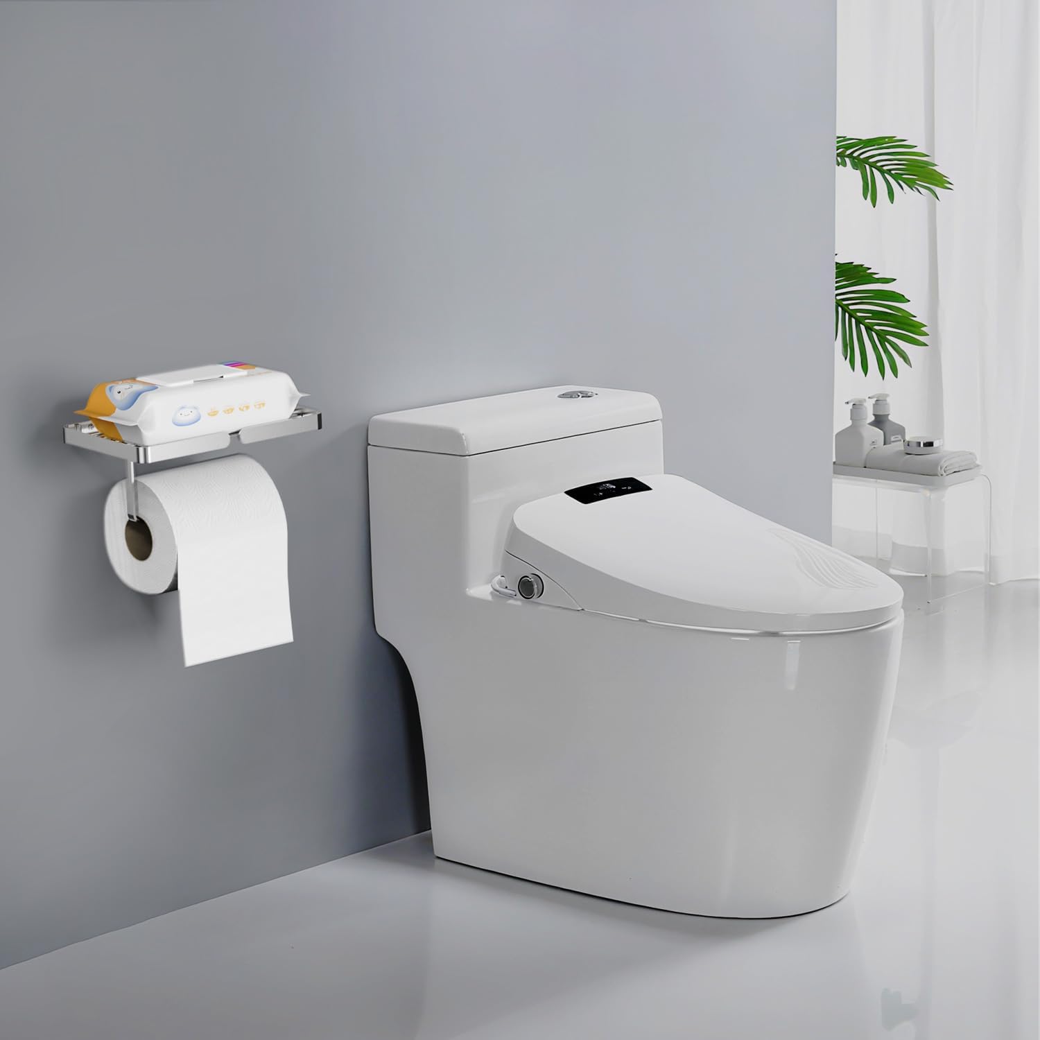 Regine Switzerland Toilet Paper Holder - Self-Adhesive Design with Wipes Holder | Rustproof Stainless Steel