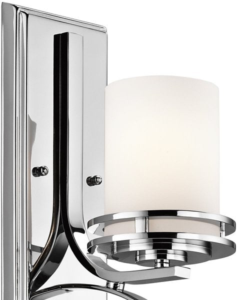 Kichler Hendrik 12" 1 Light Wall Sconce with Satin Etched Cased Opal Chrome