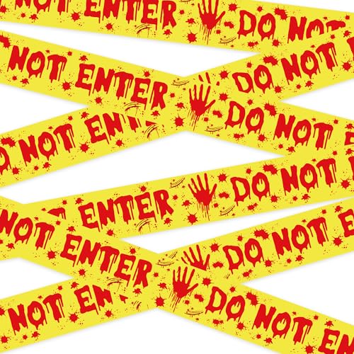 Halloween Caution Tape - 3in x 82ft Durable Party Decoration