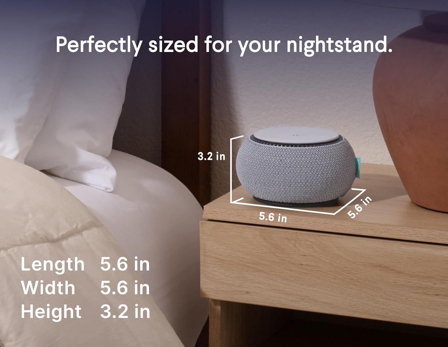 SNOOZ Smart White Noise Machine - Real Fan for Non-Looping Sound | Portable Sleep Aid for Home & Travel