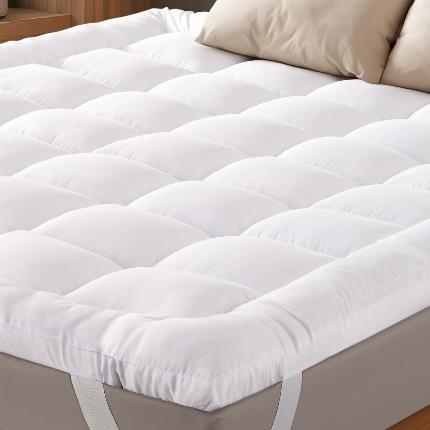 Skiennix Ultra Soft Queen Mattress Topper - Cloud-Like Comfort & Breathable Cooling for Hot Sleepers