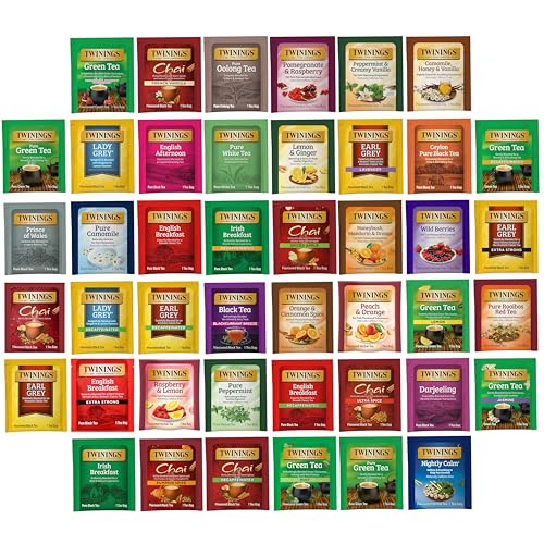 Twinings Tea Bag Sampler Assortment - 88 Count, 44 Flavours Variety Pack