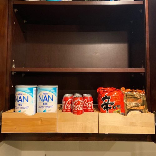 CabinetRTA Wood Pull Out Spice Rack Organizer for Cabinet – 12"(W) x 10"(D) x 4"(H) for Upper Kitchen Cabinets and Pantry Closet, for Spices, Sauces, Canned Food etc…