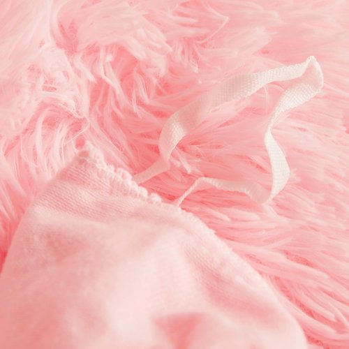 HAIHUA Pink Fluffy Comforter Set， Fluffy Plush Shaggy Duvet Cover 1 Pieces Set (1 Faux Fur Duvet Cover) Velvet Pink Bedding Twin Bed Set,Zipper Closure (Pink, Twin)