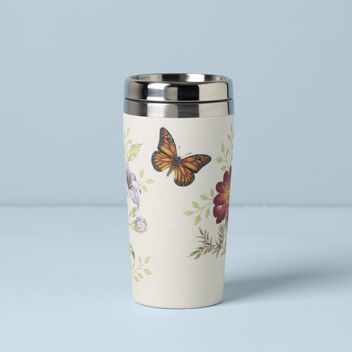 Lenox Butterfly Meadow Bamboo Travel Mug, 1.25