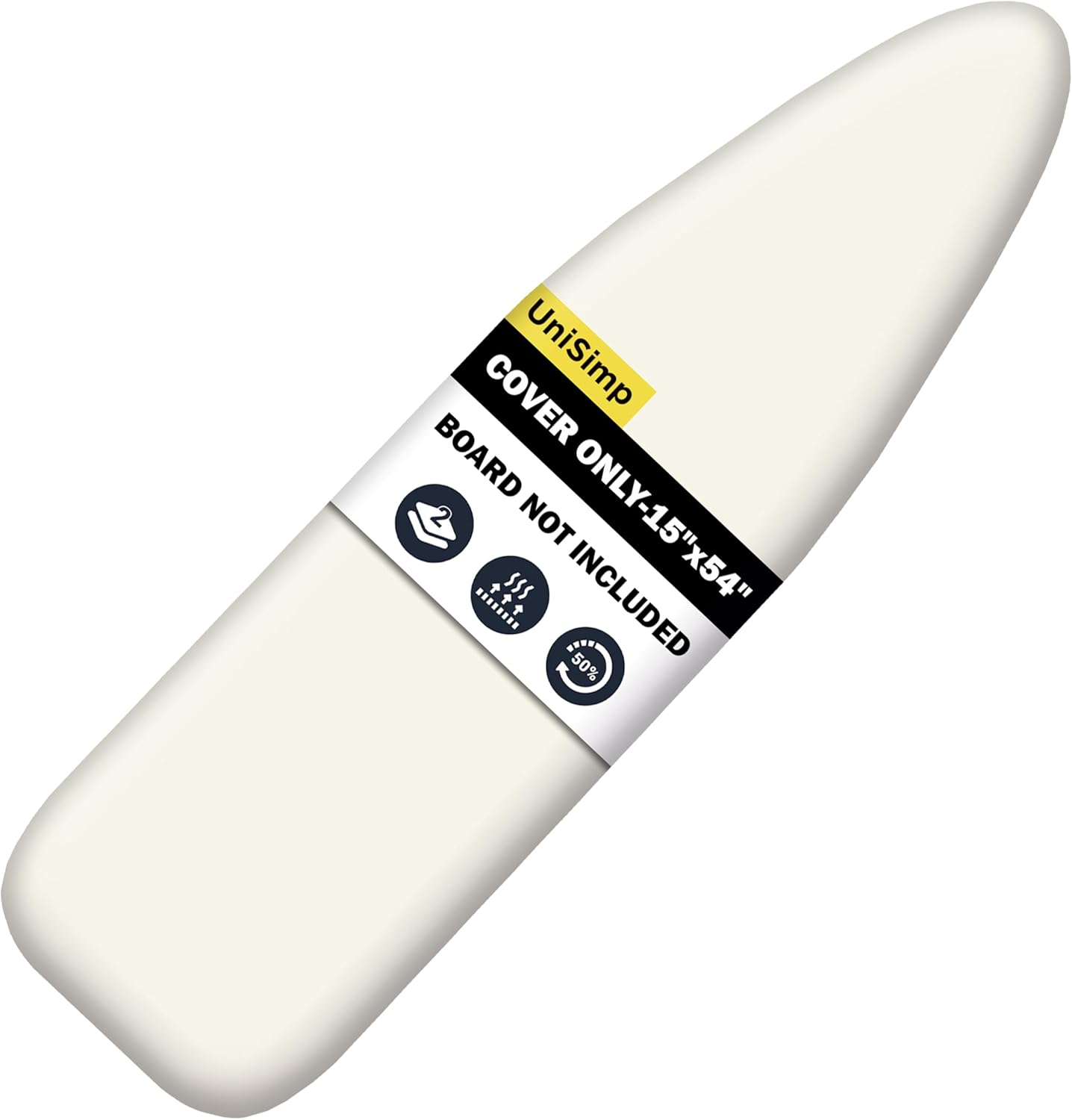 UniSimp Ironing Board Cover - Extra Thick Natural Cotton, Scorch & Stain Resistant | 15"x54", Beige