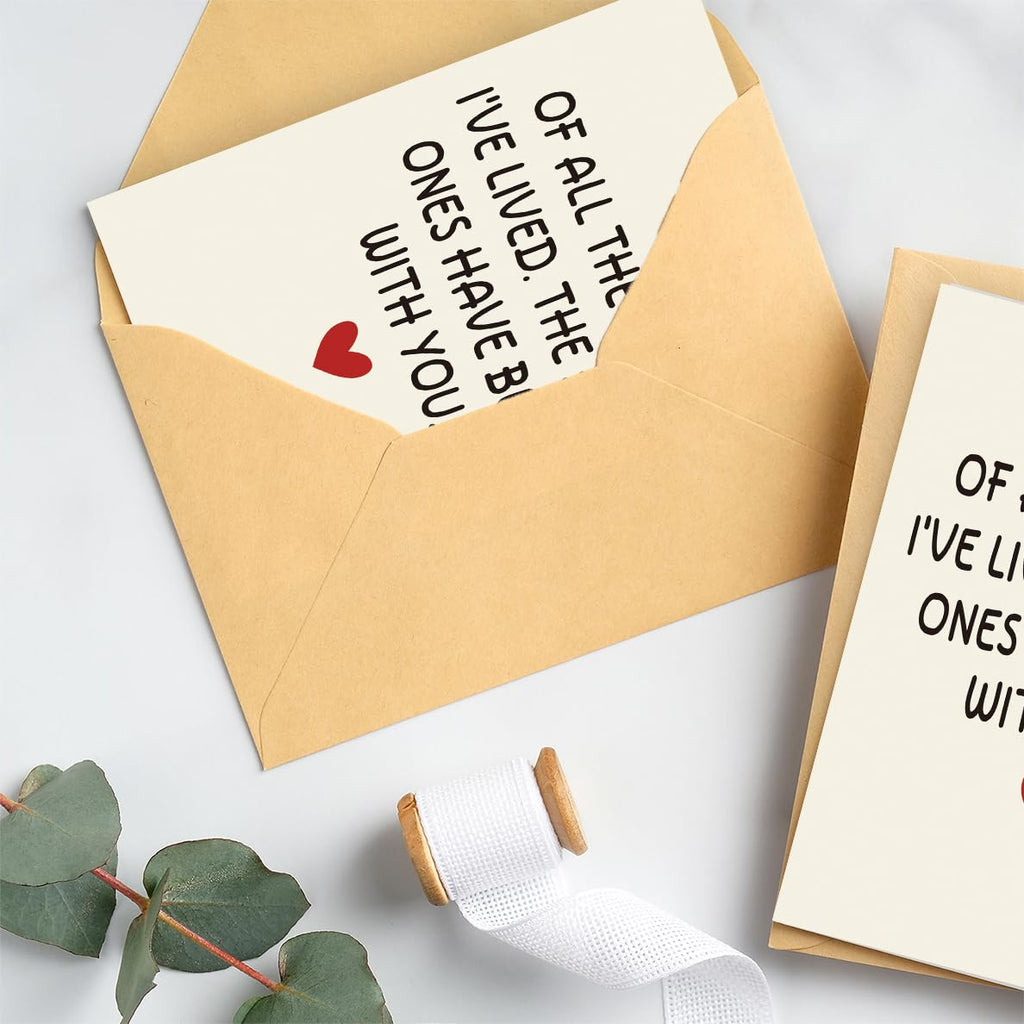 WowBefun Anniversary Card | Happy Anniversary Card & Gifts for Women, Men, Wife, Husband, Him, and Her | Valentine Day Gifts, Card, or Decorations | Wedding