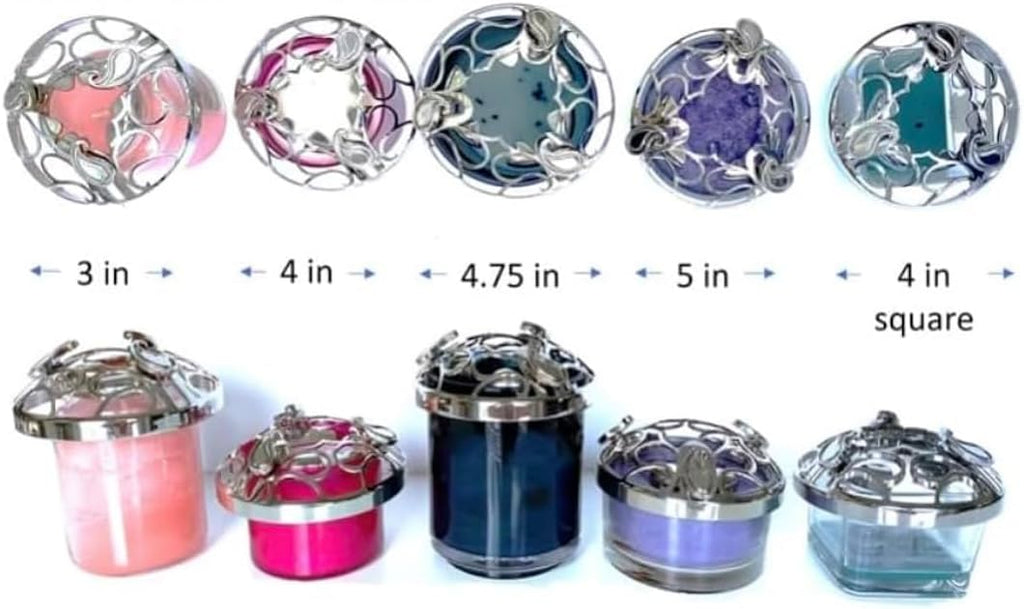 Skiennix Adjustable Candle Topper | Winter Snow Globe Design with Snowman Knobs - Perfect Jar Cover