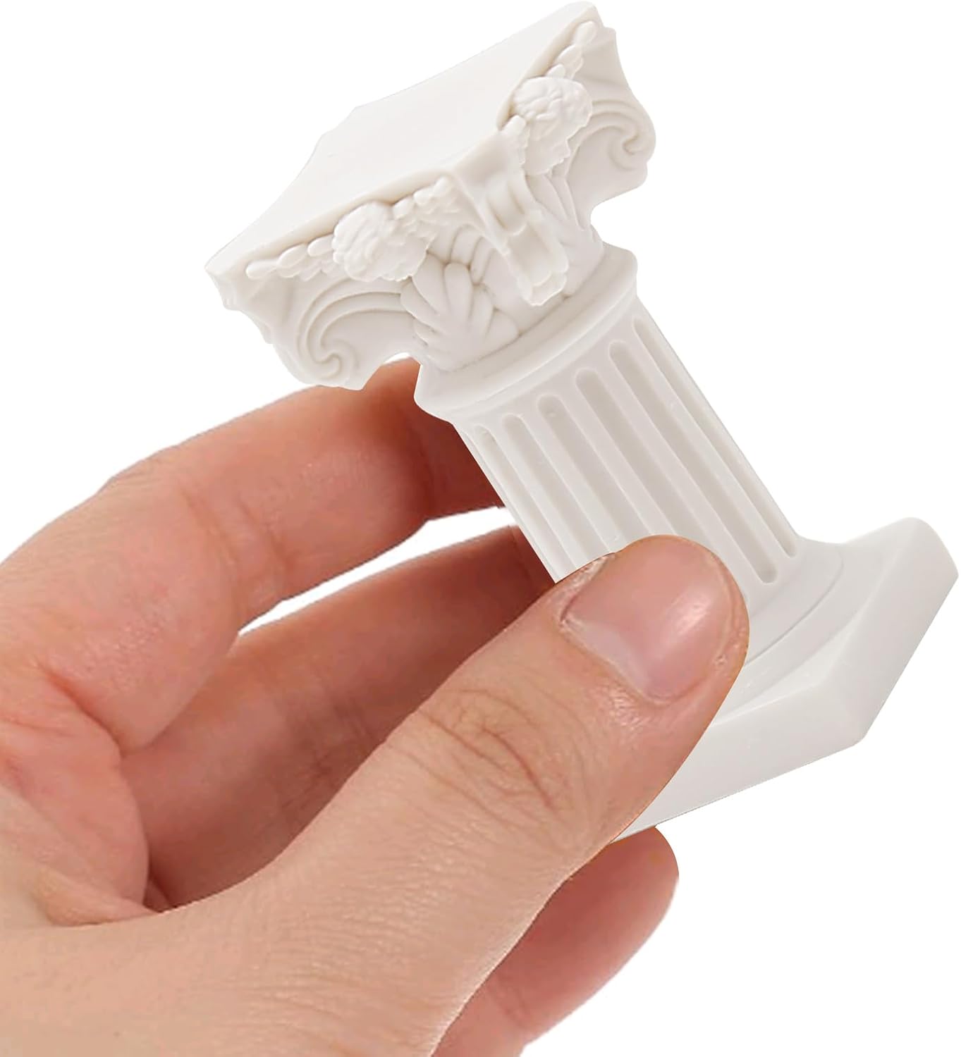 Saihisday Mini Roman Pillar Greek Columns - 5Pcs Christmas Decorations | Resin Statues for Wedding Table, 1.18" x 1.18" x 2.56" (White)