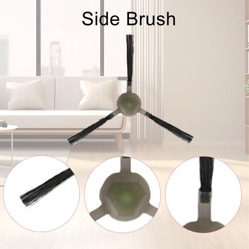 Odashen 17 Pack Replacement Accessories Kit for Lefant M330 Pro Vacuum Cleaner, 6 Side Brush, 6 HEPA Filter, 4 Mop Pads, 1 Cleaning Brush