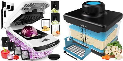Fullstar Chopper & Tofu Press Bundle - Versatile Kitchen Tools for Effortless Meal Prep